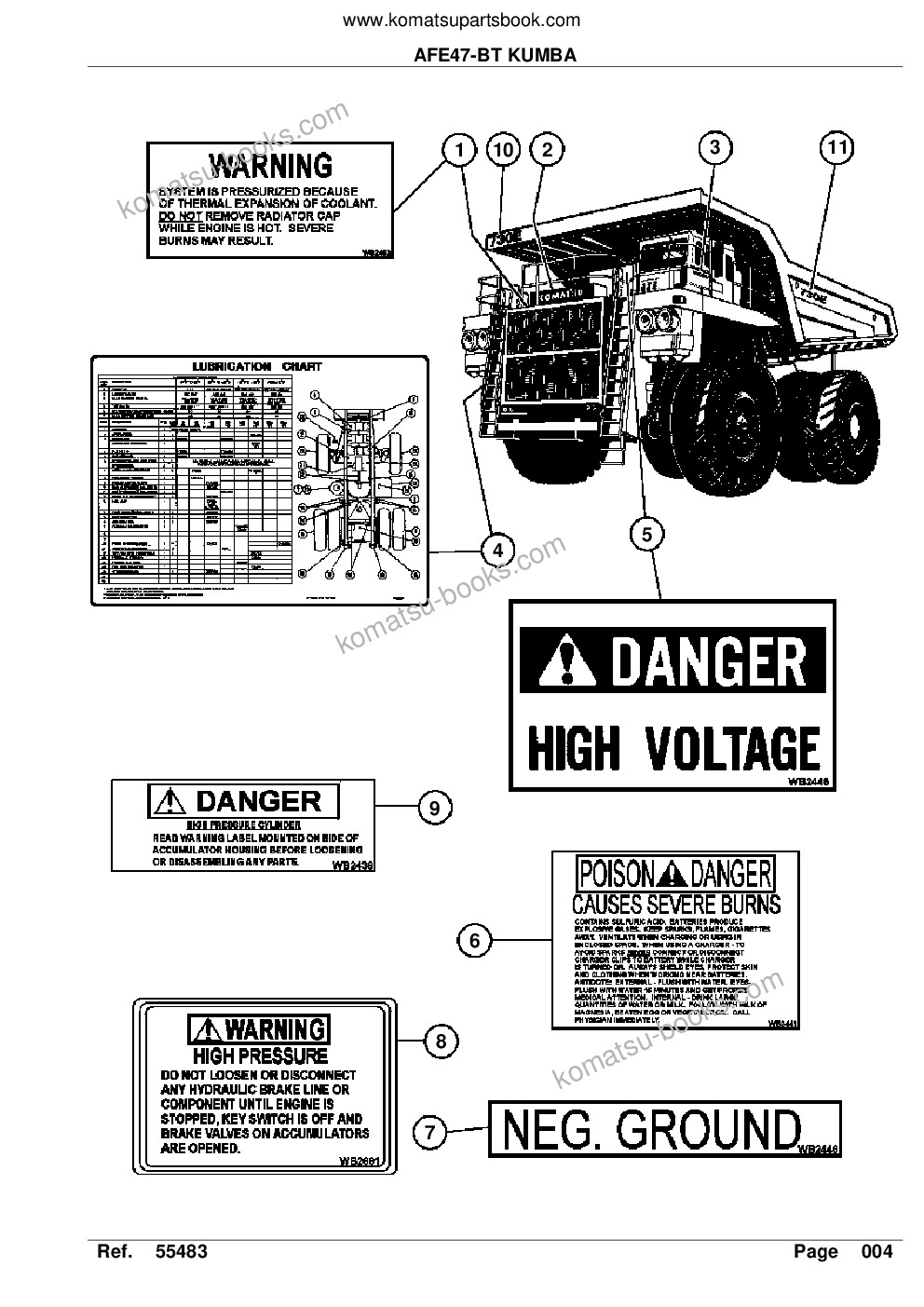Komatsu afe47-bt 730e kumba a30225 - a30226 Catalogue de pièces couverture Page 6