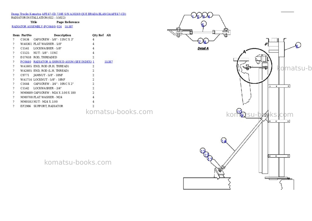 Komatsu afe47-cd 730e s/n a30269 que brada blanca Parts catalog cover Page 10 Komatsu afe47-cd 730e s/n a30269 que brada blanca Parts catalog cover Page 10