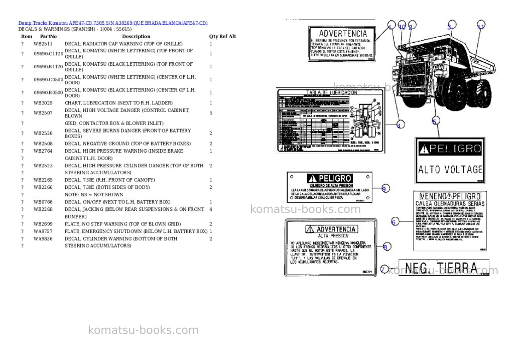 Komatsu afe47-cd 730e s/n a30269 que brada blanca Parts catalog cover Page 2 Komatsu afe47-cd 730e s/n a30269 que brada blanca Parts catalog cover Page 2