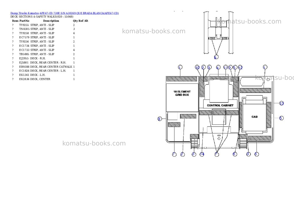 Komatsu afe47-cd 730e s/n a30269 que brada blanca Parts catalog cover Page 9 Komatsu afe47-cd 730e s/n a30269 que brada blanca Parts catalog cover Page 9