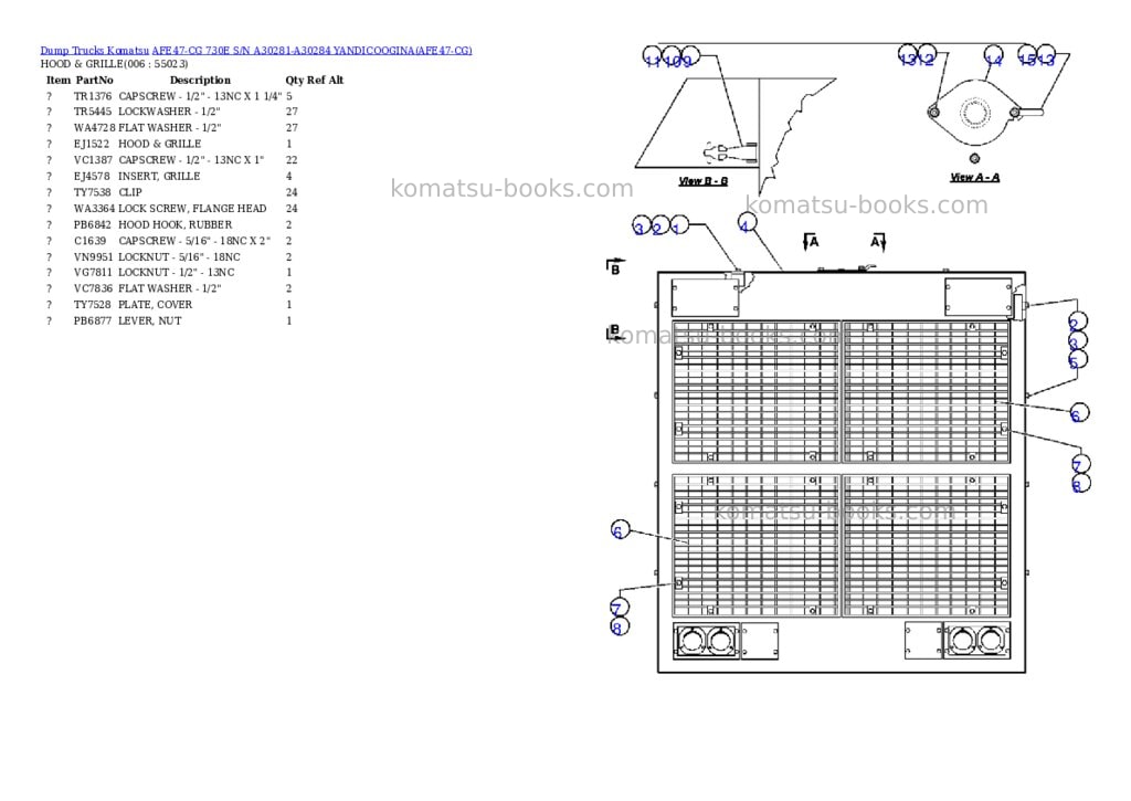 Komatsu afe47-cg 730e s/n a30281-a30284 yandicoogina Parts catalog cover Page 3 Komatsu afe47-cg 730e s/n a30281-a30284 yandicoogina Parts catalog cover Page 3