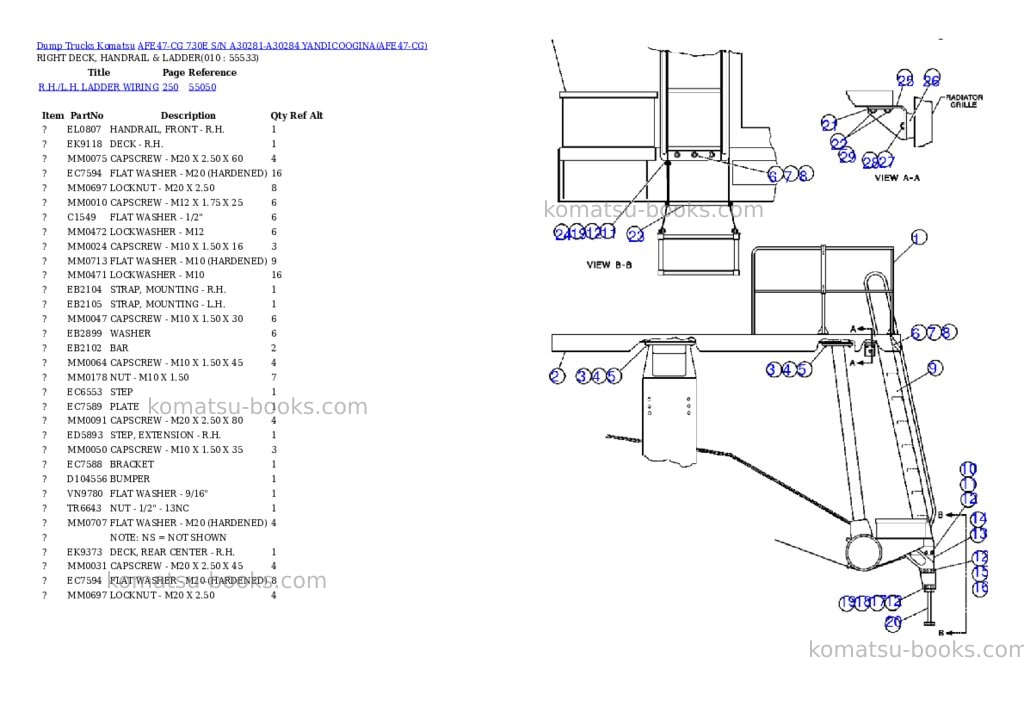Komatsu afe47-cg 730e s/n a30281-a30284 yandicoogina Parts catalog cover Page 5 Komatsu afe47-cg 730e s/n a30281-a30284 yandicoogina Parts catalog cover Page 5