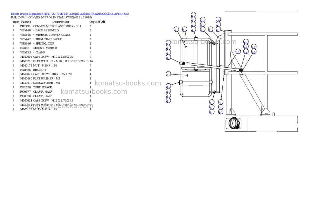 Komatsu afe47-cg 730e s/n a30281-a30284 yandicoogina Parts catalog cover Page 8 Komatsu afe47-cg 730e s/n a30281-a30284 yandicoogina Parts catalog cover Page 8