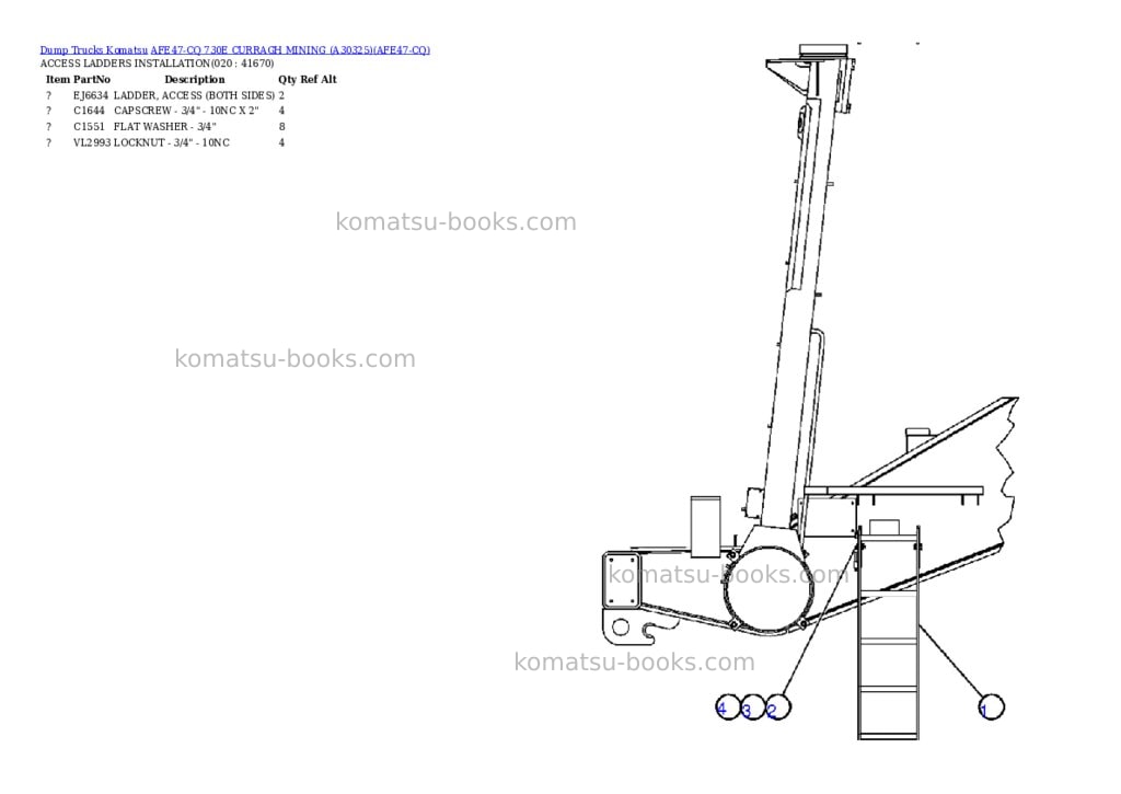 Komatsu afe47-cq 730e curragh mining a30325 Parts catalog cover Page 10 Komatsu afe47-cq 730e curragh mining a30325 Parts catalog cover Page 10