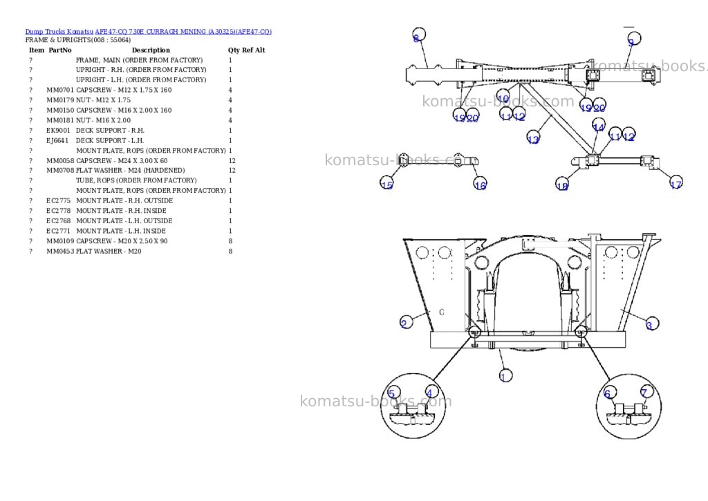 Komatsu afe47-cq 730e curragh mining a30325 Parts catalog cover Page 4 Komatsu afe47-cq 730e curragh mining a30325 Parts catalog cover Page 4