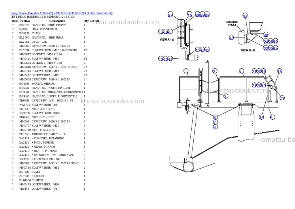 Komatsu afe47-cq 730e curragh mining a30325 Parts catalog cover Page 6 Komatsu afe47-cq 730e curragh mining a30325 Parts catalog cover Page 6