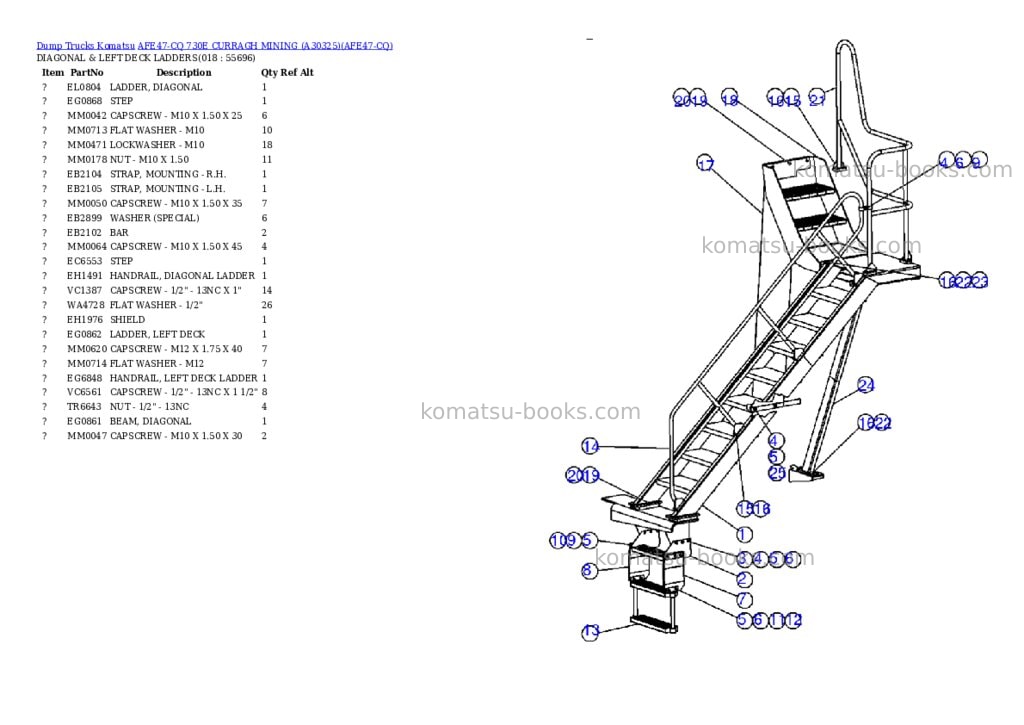 Komatsu afe47-cq 730e curragh mining a30325 Parts catalog cover Page 9 Komatsu afe47-cq 730e curragh mining a30325 Parts catalog cover Page 9