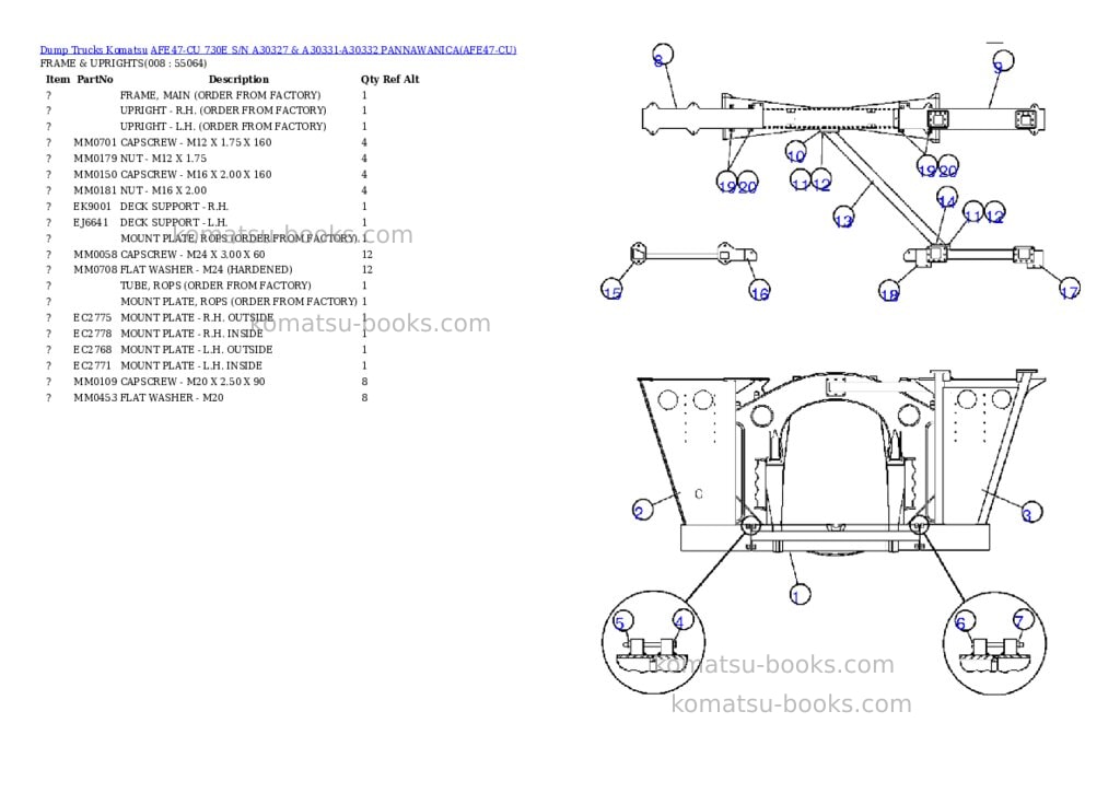 Komatsu afe47-cu 730e s/n a30327 & a30331-a30332 pannawanica Parts catalog cover Page 4 Komatsu afe47-cu 730e s/n a30327 & a30331-a30332 pannawanica Parts catalog cover Page 4