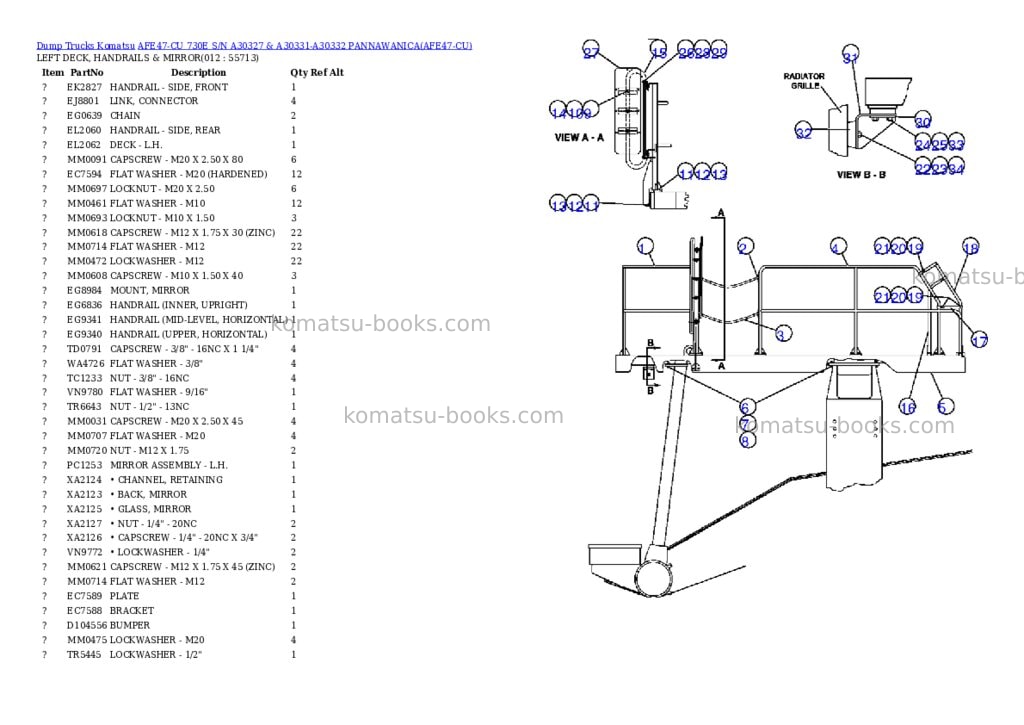 Komatsu afe47-cu 730e s/n a30327 & a30331-a30332 pannawanica Parts catalog cover Page 6 Komatsu afe47-cu 730e s/n a30327 & a30331-a30332 pannawanica Parts catalog cover Page 6