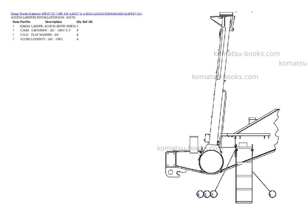 Komatsu afe47-cu 730e s/n a30327 & a30331-a30332 pannawanica Parts catalog cover Page 9 Komatsu afe47-cu 730e s/n a30327 & a30331-a30332 pannawanica Parts catalog cover Page 9