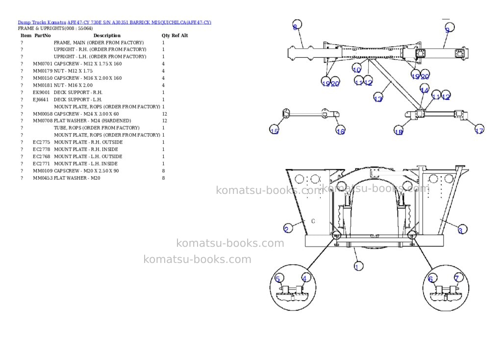 Komatsu afe47-cy 730e s/n a30351 barrick misquichilca Parts catalog cover Page 4 Komatsu afe47-cy 730e s/n a30351 barrick misquichilca Parts catalog cover Page 4