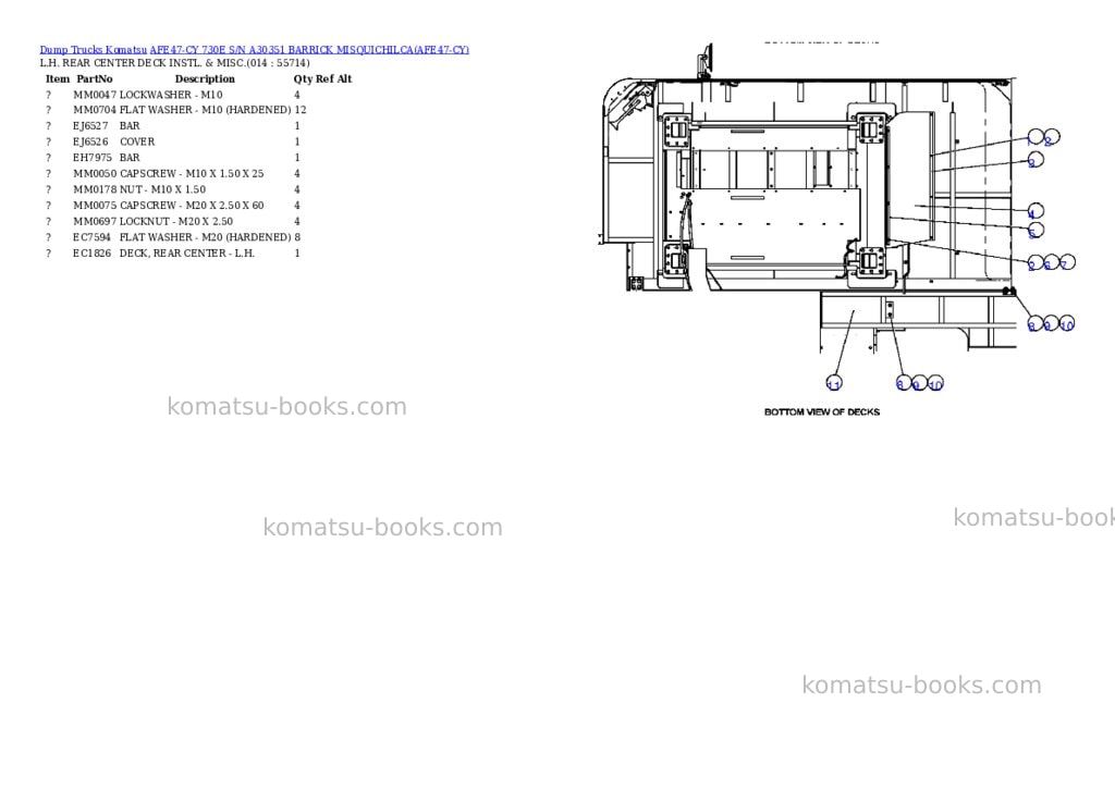 Komatsu afe47-cy 730e s/n a30351 barrick misquichilca Parts catalog cover Page 7 Komatsu afe47-cy 730e s/n a30351 barrick misquichilca Parts catalog cover Page 7