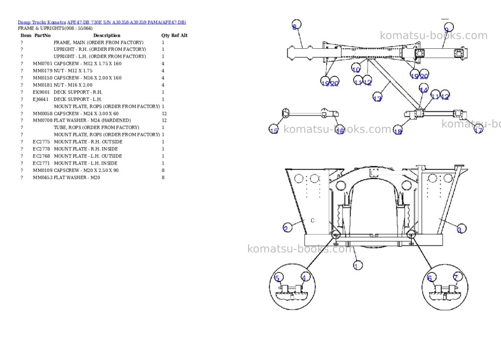 Komatsu afe47-db 730e s/n a30358-a30359 pama Parts catalog cover Page 4 Komatsu afe47-db 730e s/n a30358-a30359 pama Parts catalog cover Page 4
