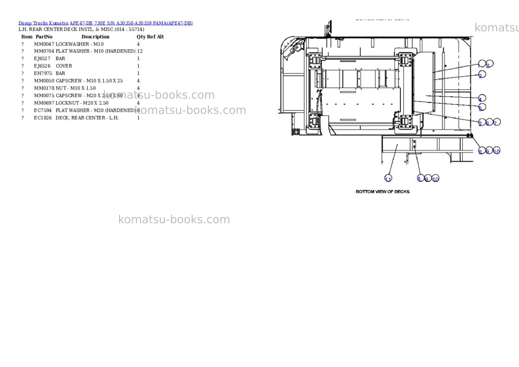 Komatsu afe47-db 730e s/n a30358-a30359 pama Parts catalog cover Page 7 Komatsu afe47-db 730e s/n a30358-a30359 pama Parts catalog cover Page 7