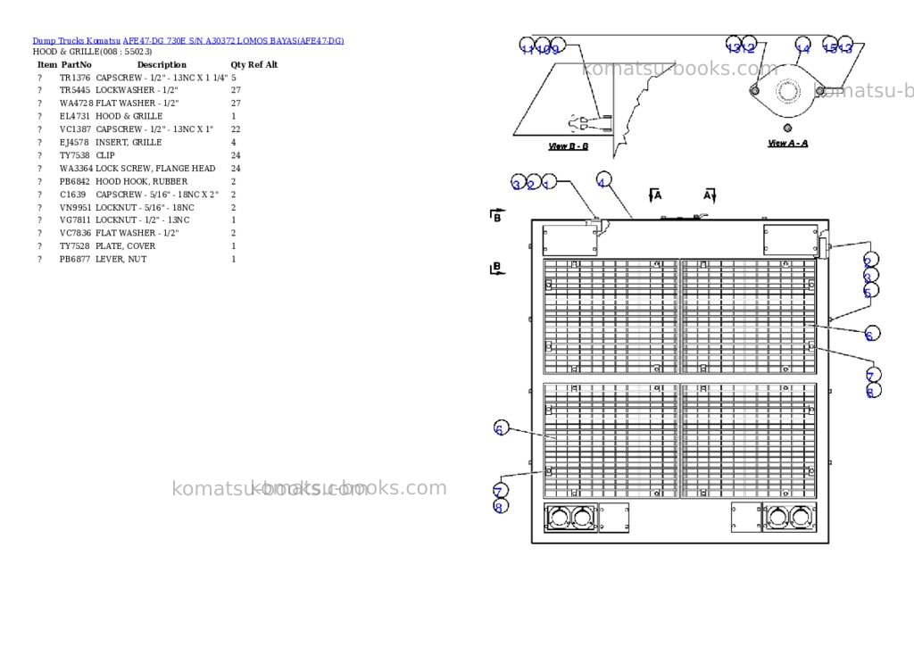 Komatsu afe47-dg 730e s/n a30372 lomos bayas Parts catalog cover Page 4 Komatsu afe47-dg 730e s/n a30372 lomos bayas Parts catalog cover Page 4
