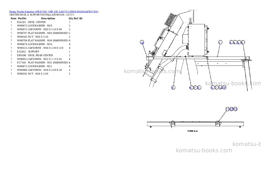 Komatsu afe47-dg 730e s/n a30372 lomos bayas Parts catalog cover Page 9 Komatsu afe47-dg 730e s/n a30372 lomos bayas Parts catalog cover Page 9