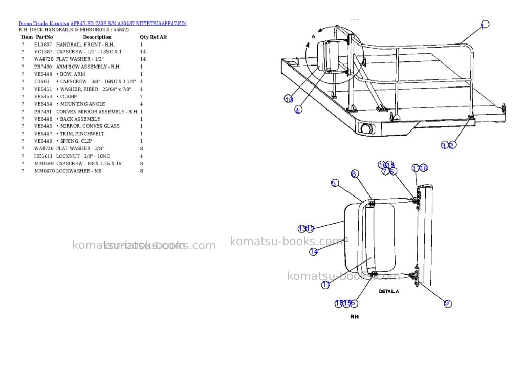 Komatsu afe47-ed 730e s/n a30437 nittetsu Parts catalog cover Page 7 Komatsu afe47-ed 730e s/n a30437 nittetsu Parts catalog cover Page 7