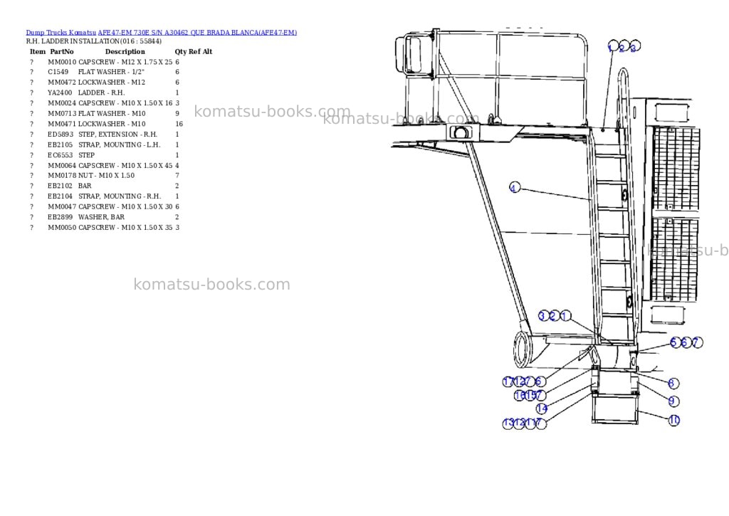 Komatsu afe47-em 730e s/n a30462 que brada blanca Parts catalog cover Page 8 Komatsu afe47-em 730e s/n a30462 que brada blanca Parts catalog cover Page 8