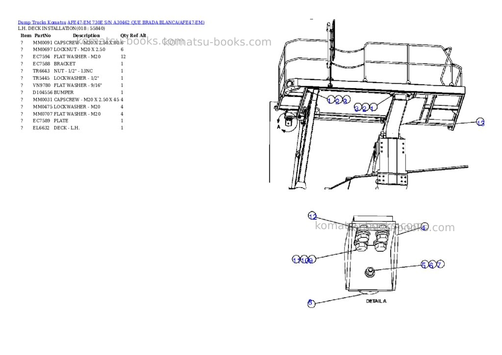 Komatsu afe47-em 730e s/n a30462 que brada blanca Parts catalog cover Page 9 Komatsu afe47-em 730e s/n a30462 que brada blanca Parts catalog cover Page 9
