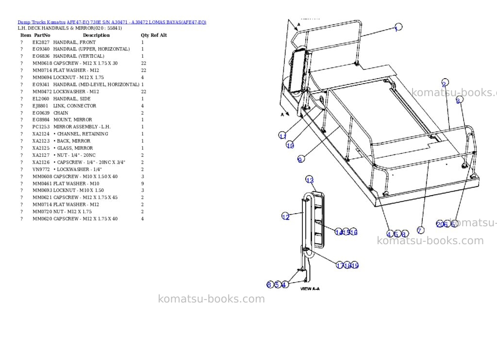 Komatsu afe47-eq 730e s/n a30471 - a30472 lomas bayas Parts catalog cover Page 10 Komatsu afe47-eq 730e s/n a30471 - a30472 lomas bayas Parts catalog cover Page 10