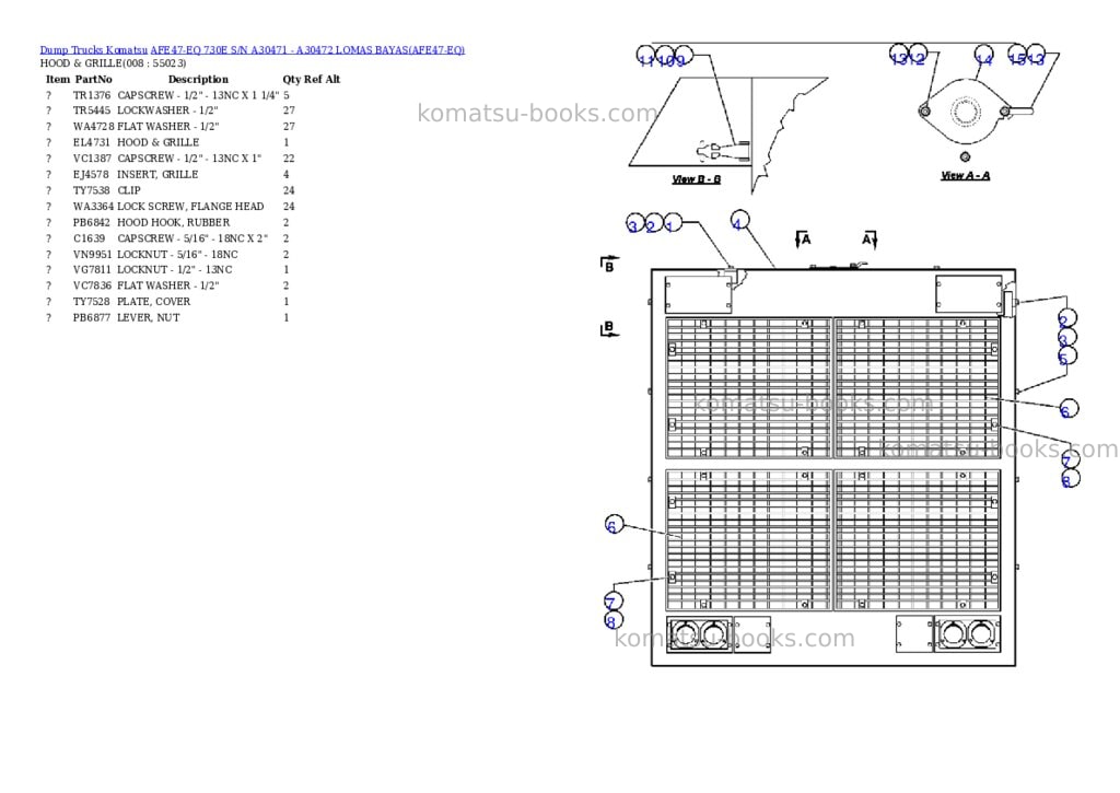 Komatsu afe47-eq 730e s/n a30471 - a30472 lomas bayas Parts catalog cover Page 4 Komatsu afe47-eq 730e s/n a30471 - a30472 lomas bayas Parts catalog cover Page 4