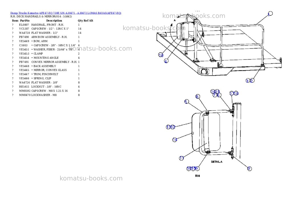 Komatsu afe47-eq 730e s/n a30471 - a30472 lomas bayas Parts catalog cover Page 7 Komatsu afe47-eq 730e s/n a30471 - a30472 lomas bayas Parts catalog cover Page 7