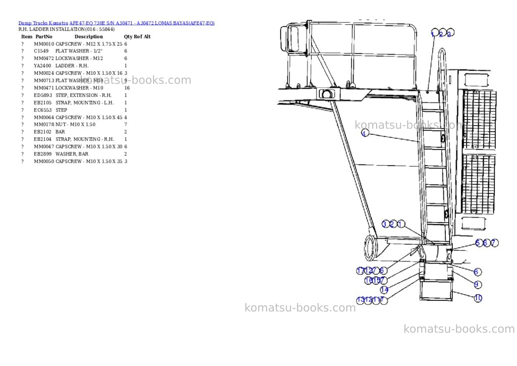 Komatsu afe47-eq 730e s/n a30471 - a30472 lomas bayas Parts catalog cover Page 8 Komatsu afe47-eq 730e s/n a30471 - a30472 lomas bayas Parts catalog cover Page 8