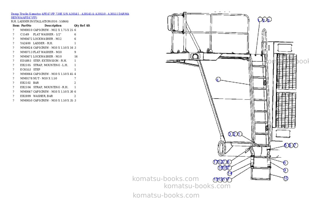 Komatsu afe47-fp 730e s/n a30541 - a30545 & a30550 - a30551 darma henwa Parts catalog cover Page 8 Komatsu afe47-fp 730e s/n a30541 - a30545 & a30550 - a30551 darma henwa Parts catalog cover Page 8