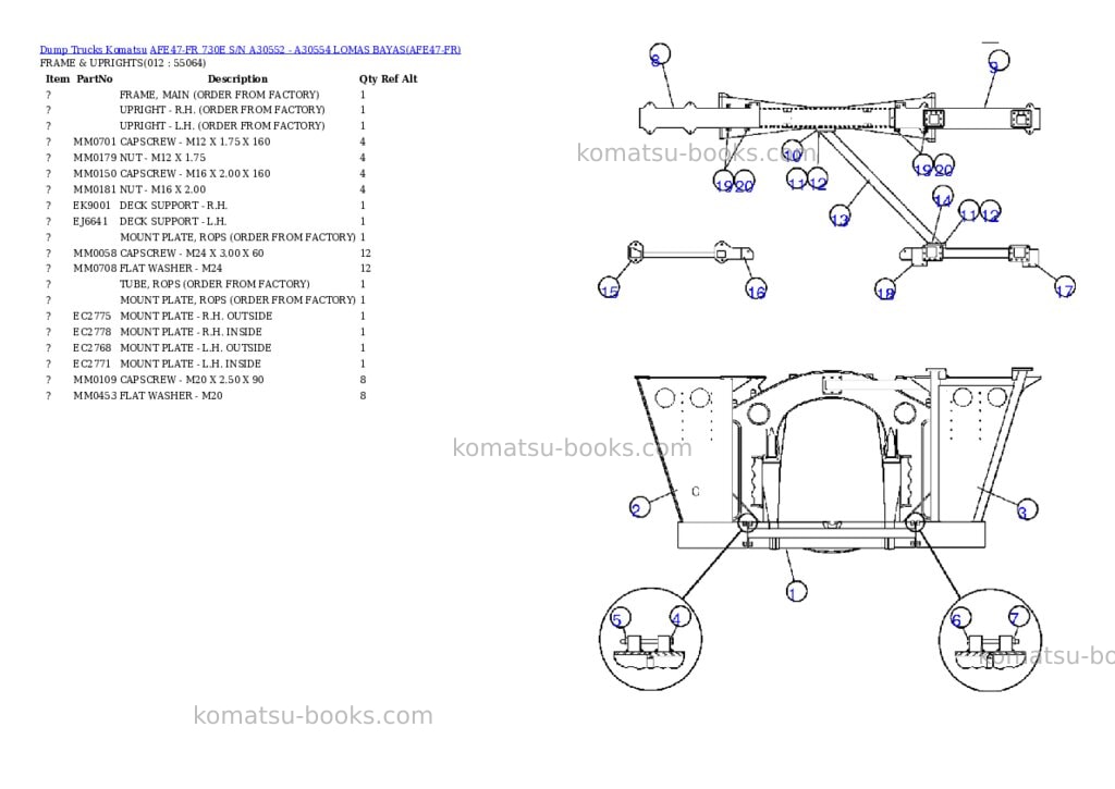 Komatsu afe47-fr 730e s/n a30552 - a30554 lomas bayas Parts catalog cover Page 6 Komatsu afe47-fr 730e s/n a30552 - a30554 lomas bayas Parts catalog cover Page 6