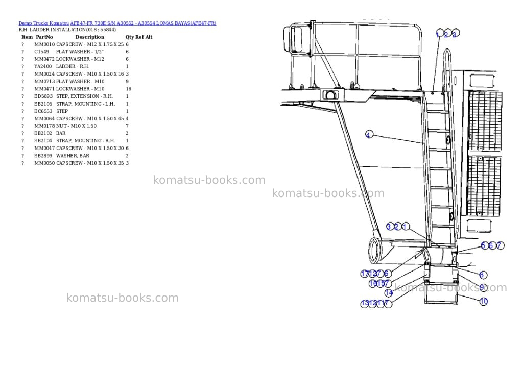 Komatsu afe47-fr 730e s/n a30552 - a30554 lomas bayas Parts catalog cover Page 9 Komatsu afe47-fr 730e s/n a30552 - a30554 lomas bayas Parts catalog cover Page 9