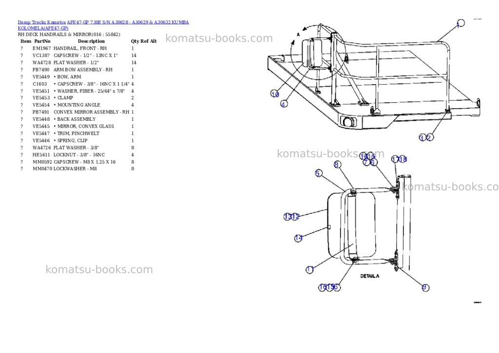 Komatsu afe47-gp 730e s/n a30628 - a30629 & a30632 kumba kolomela Parts catalog cover Page 8 Komatsu afe47-gp 730e s/n a30628 - a30629 & a30632 kumba kolomela Parts catalog cover Page 8