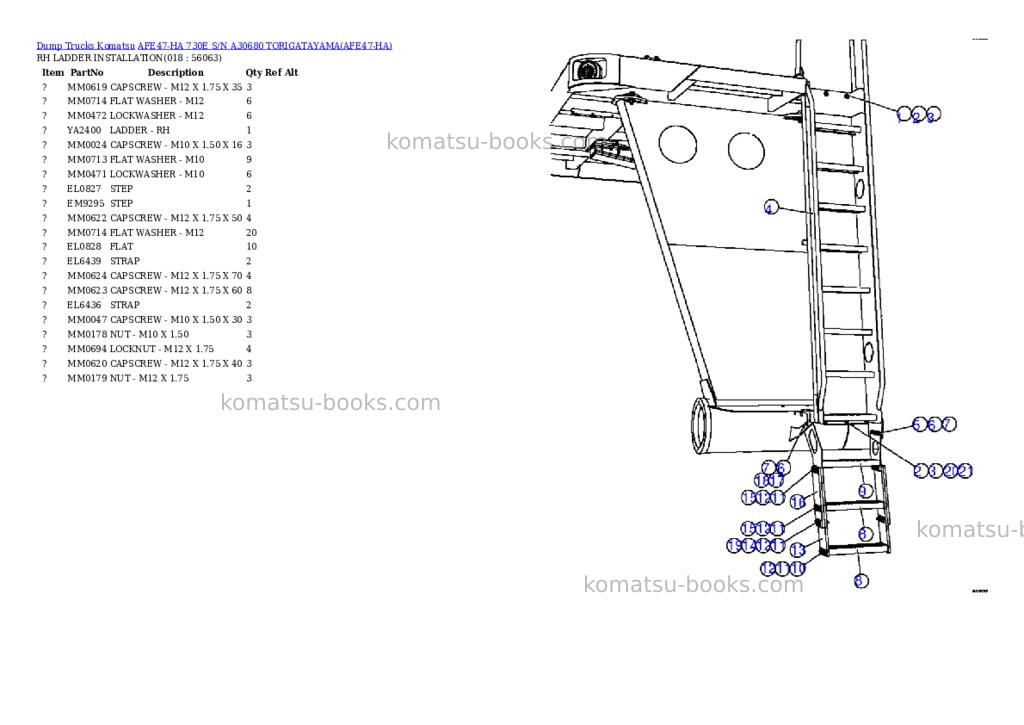 Komatsu afe47-ha 730e s/n a30680 torigatayama Parts catalog cover Page 9 Komatsu afe47-ha 730e s/n a30680 torigatayama Parts catalog cover Page 9
