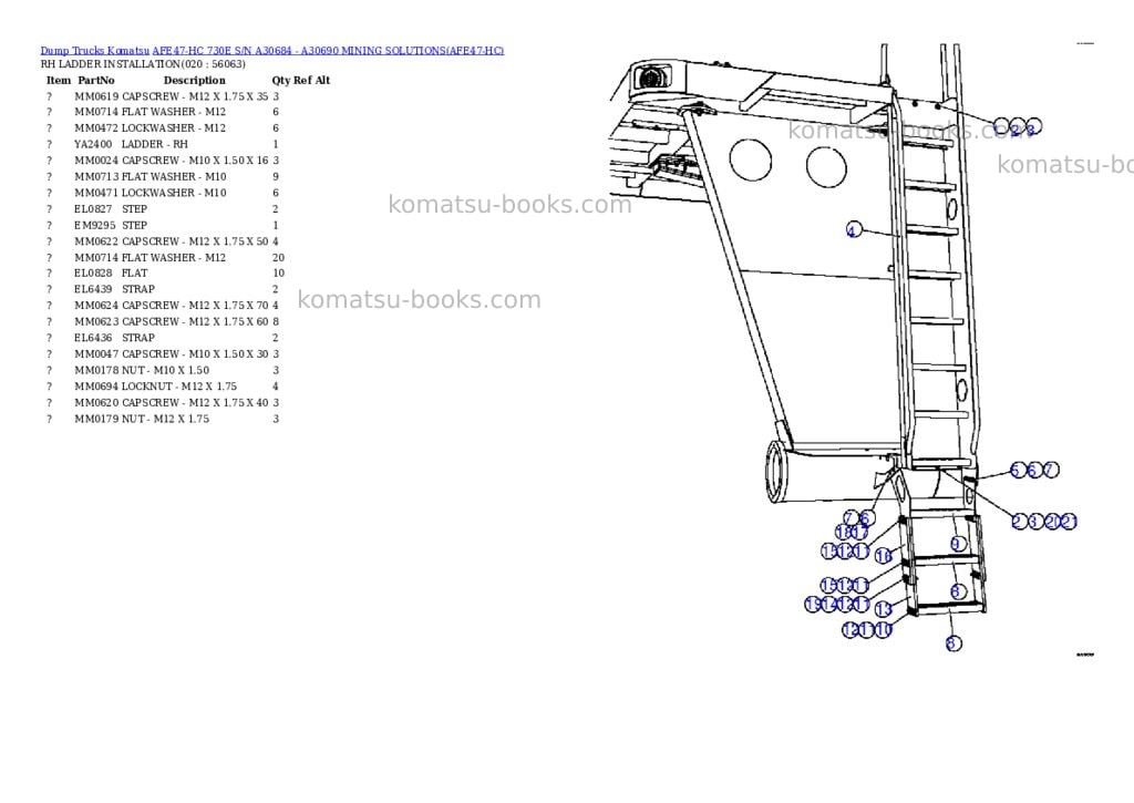 Komatsu afe47-hc 730e s/n a30684 - a30690 mining solutions Parts catalog cover Page 10 Komatsu afe47-hc 730e s/n a30684 - a30690 mining solutions Parts catalog cover Page 10