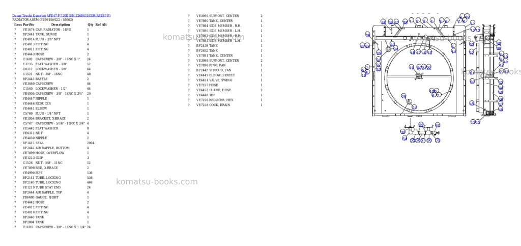 Komatsu afe47-p 730e s/n 32684 iscor Parts catalog cover Page 10 Komatsu afe47-p 730e s/n 32684 iscor Parts catalog cover Page 10
