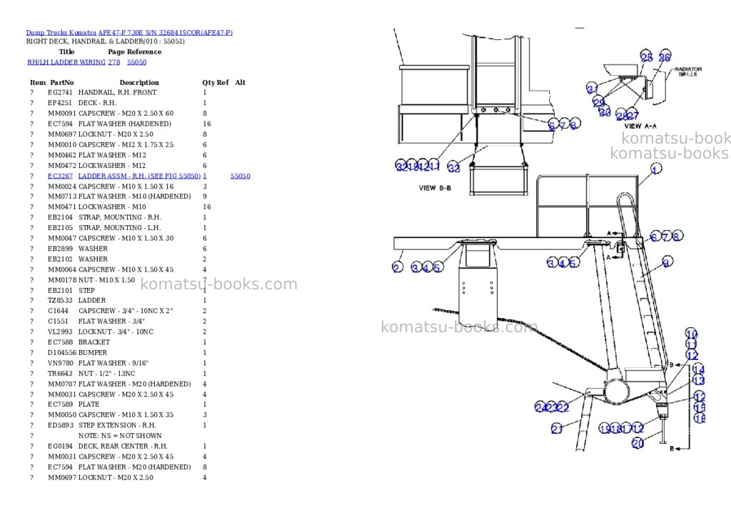 Komatsu afe47-p 730e s/n 32684 iscor Parts catalog cover Page 5 Komatsu afe47-p 730e s/n 32684 iscor Parts catalog cover Page 5