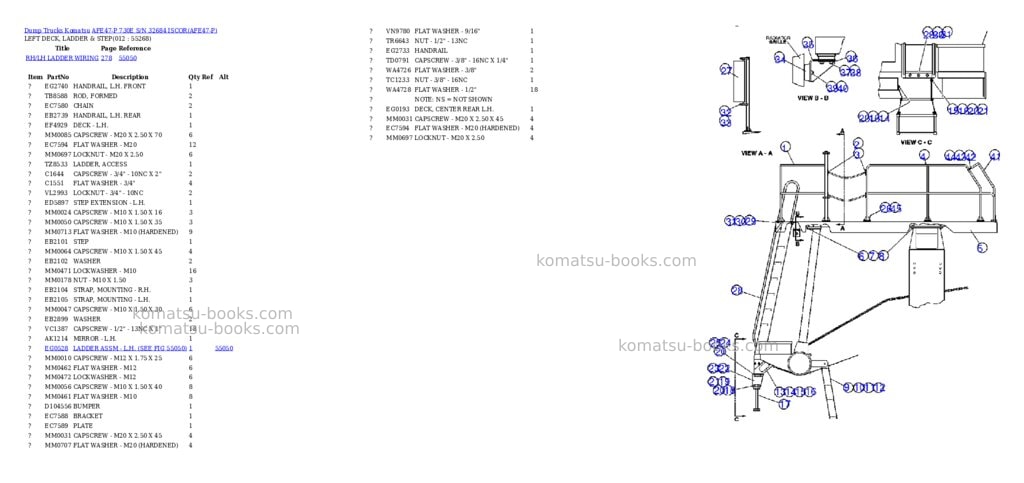 Komatsu afe47-p 730e s/n 32684 iscor Parts catalog cover Page 6 Komatsu afe47-p 730e s/n 32684 iscor Parts catalog cover Page 6