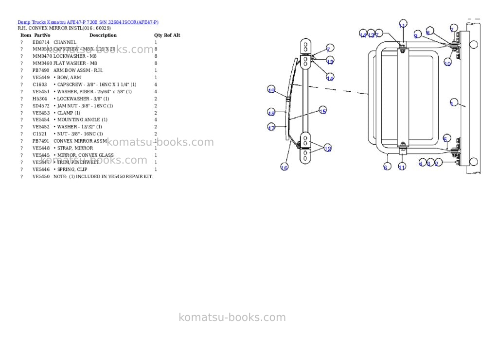 Komatsu afe47-p 730e s/n 32684 iscor Parts catalog cover Page 7 Komatsu afe47-p 730e s/n 32684 iscor Parts catalog cover Page 7