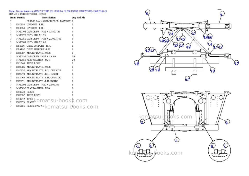 Komatsu afe47-s 730e s/n 32743 & 32796 iscor grootegeluk Parts catalog cover Page 3 Komatsu afe47-s 730e s/n 32743 & 32796 iscor grootegeluk Parts catalog cover Page 3
