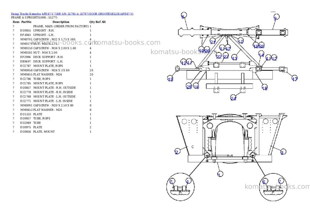Komatsu afe47-v 730e s/n 32795 & 32797 iscor grootegeluk Parts catalog cover Page 4 Komatsu afe47-v 730e s/n 32795 & 32797 iscor grootegeluk Parts catalog cover Page 4
