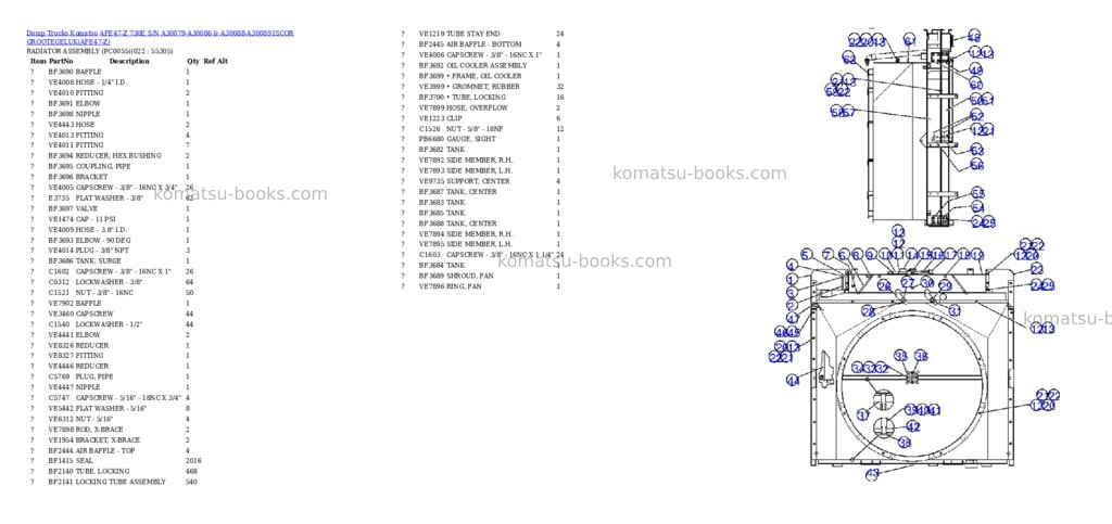 Komatsu afe47-z 730e s/n a30079-a30086 & a30088-a30089 iscor grootegeluk Parts catalog cover Page 10