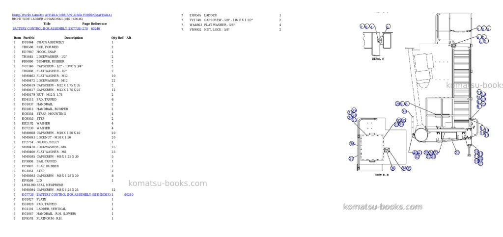Komatsu afe48-a 930e s/n 32604 fording Parts catalog cover Page 8 Komatsu afe48-a 930e s/n 32604 fording Parts catalog cover Page 8