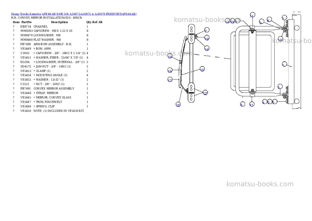 Komatsu afe48-ab 930e s/n a30073-a30075 & a30079 freeport Parts catalog cover Page 10