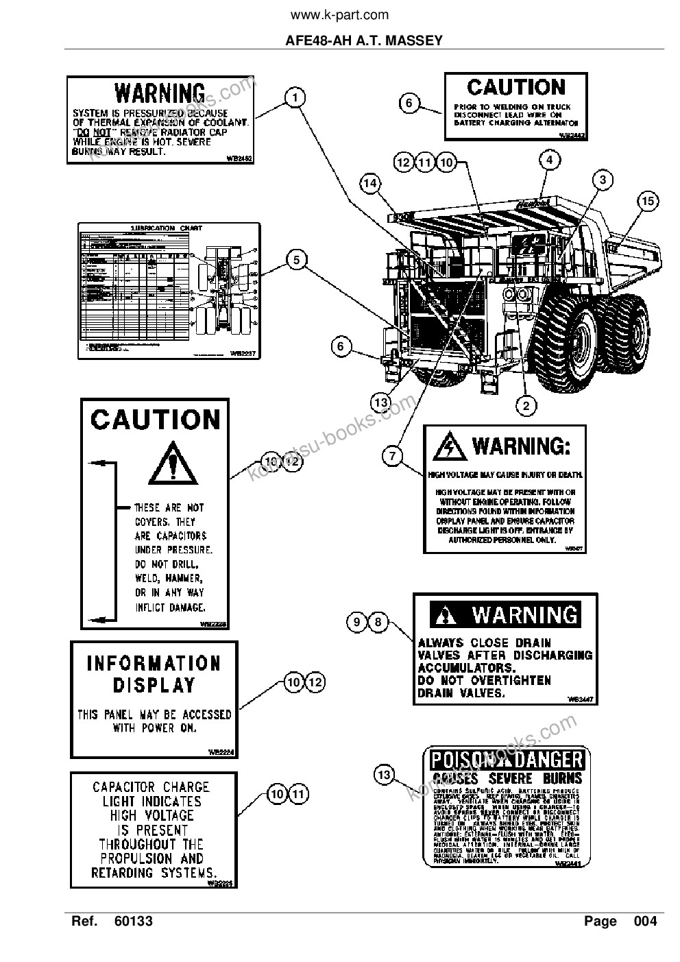 Komatsu afe48-ah 930e s/n a30103 & a30108-a30110 a.t. massey Parts catalog cover Page 6 Komatsu afe48-ah 930e s/n a30103 & a30108-a30110 a.t. massey Parts catalog cover Page 6