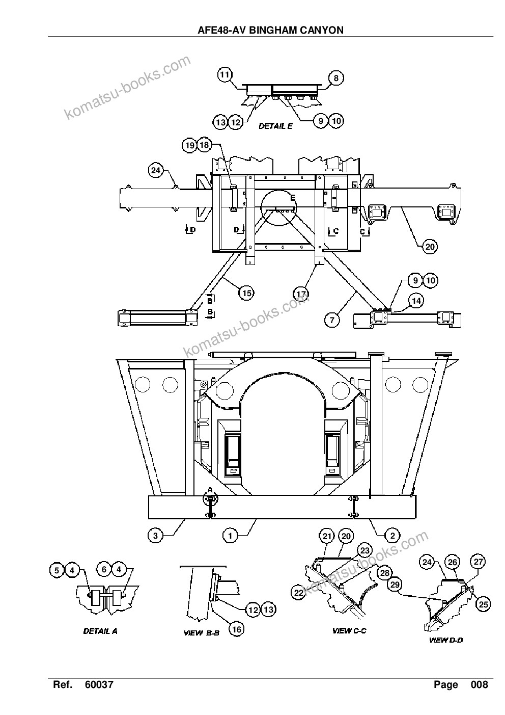 Komatsu afe48-av 930e-2 s/n a30128 bingham canyon Parts catalog cover Page 10