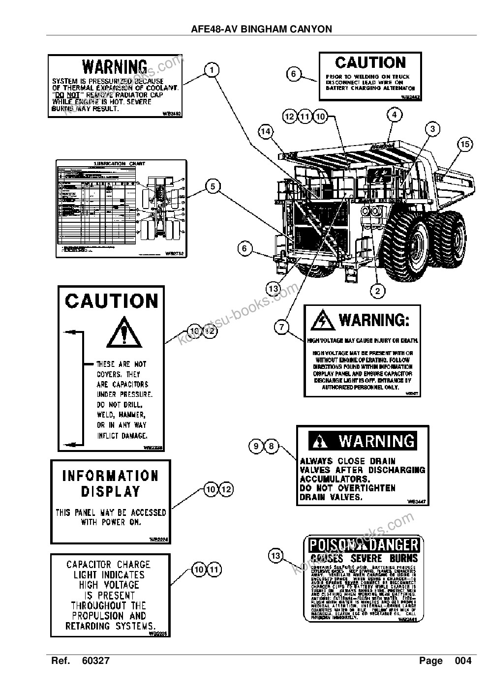 Komatsu afe48-av 930e-2 s/n a30128 bingham canyon Parts catalog cover Page 6