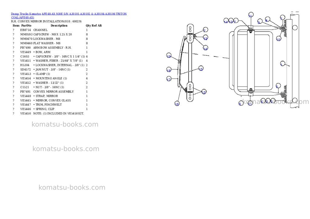 Komatsu afe48-ax 930e s/n a30101-a30102 & a30104-a30106 triton coal Parts catalog cover Page 9