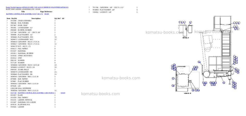 Komatsu afe48-ay 930e-2 s/n a30131 barrick goldstrike Parts catalog cover Page 8 Komatsu afe48-ay 930e-2 s/n a30131 barrick goldstrike Parts catalog cover Page 8