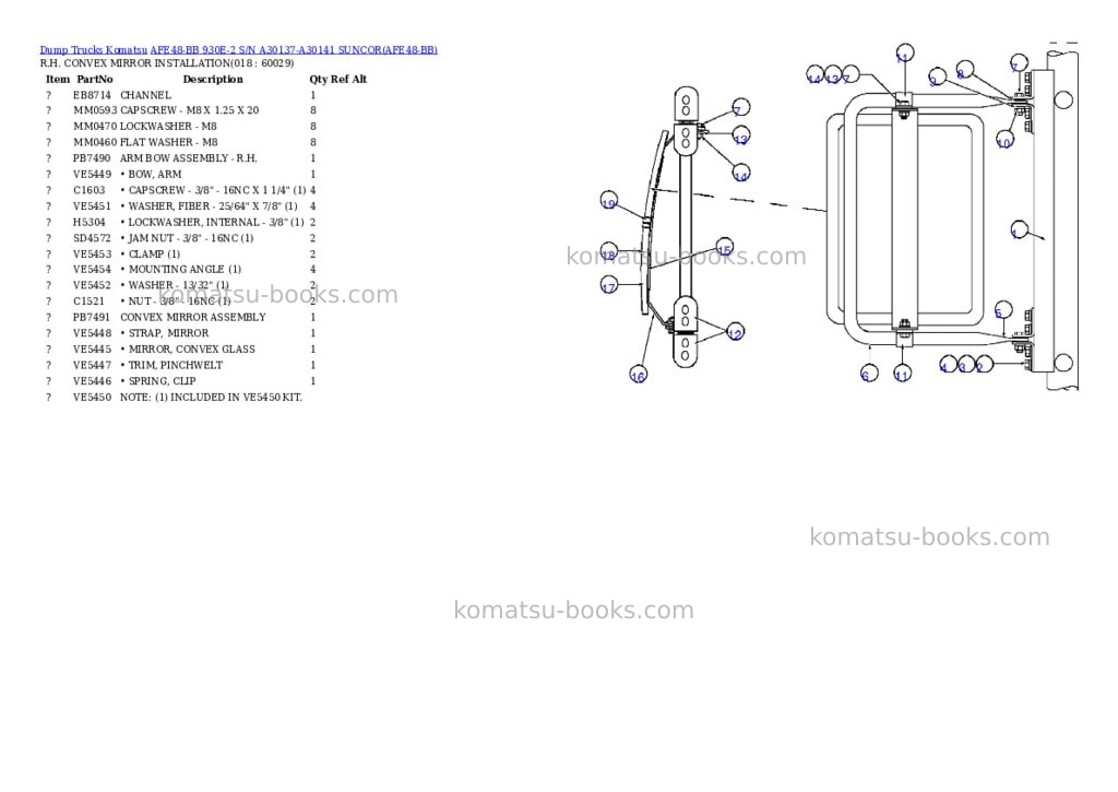 Komatsu afe48-bb 930e-2 s/n a30137-a30141 suncor Parts catalog cover Page 9 Komatsu afe48-bb 930e-2 s/n a30137-a30141 suncor Parts catalog cover Page 9