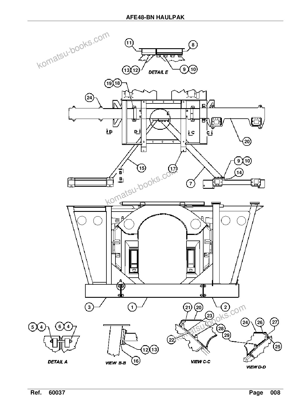 Komatsu afe48-bn 930e-2 s/n a30164 a.t.massey Parts catalog cover Page 10