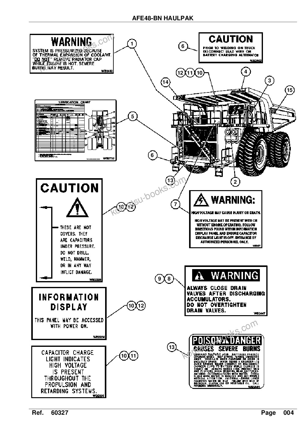 Komatsu afe48-bn 930e-2 s/n a30164 a.t.massey Parts catalog cover Page 6